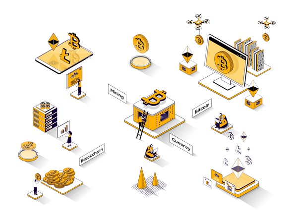 Illustration of a connected digital asset network